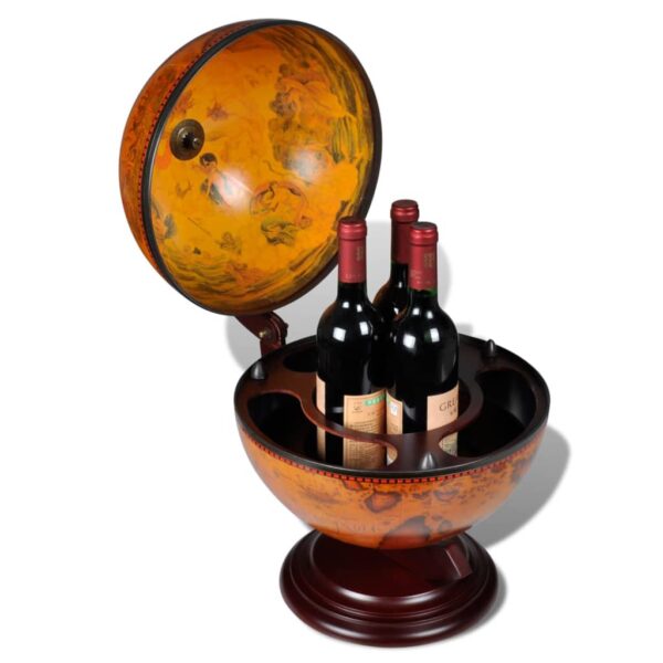 Suporte para garrafas de vinho forma de globo madeira eucalipto - Image 4