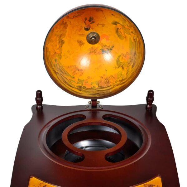 Suporte garrafas vinho forma globo madeira eucalipto - Image 5
