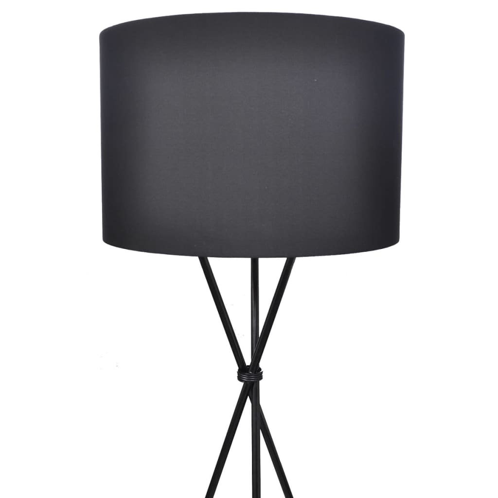 Luminária de piso com suporte alto em tons de preto - Image 2