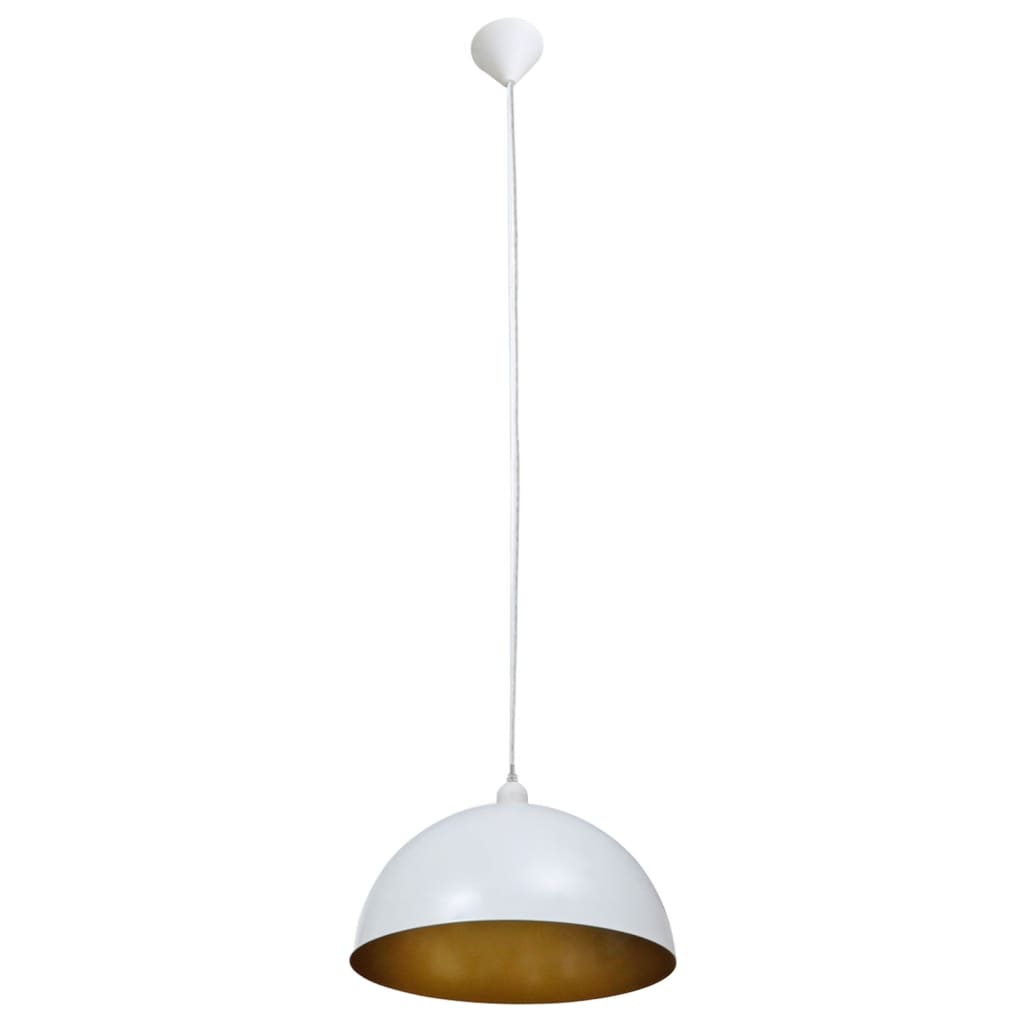 Candeeiros de teto 2 pcs altura ajustável semiesféricos branco - Image 4