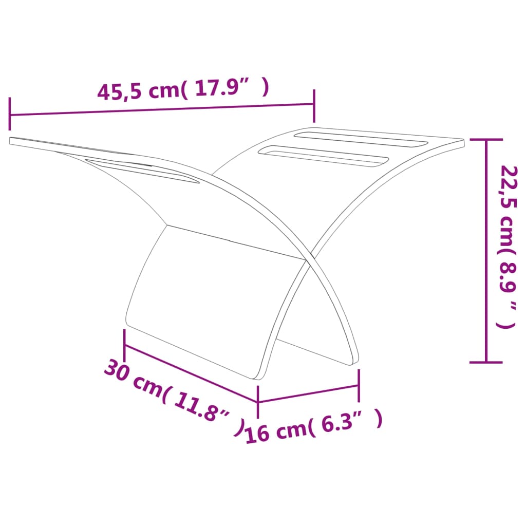 Porta-revistas de suporte no chão madeira cor natural - Image 10