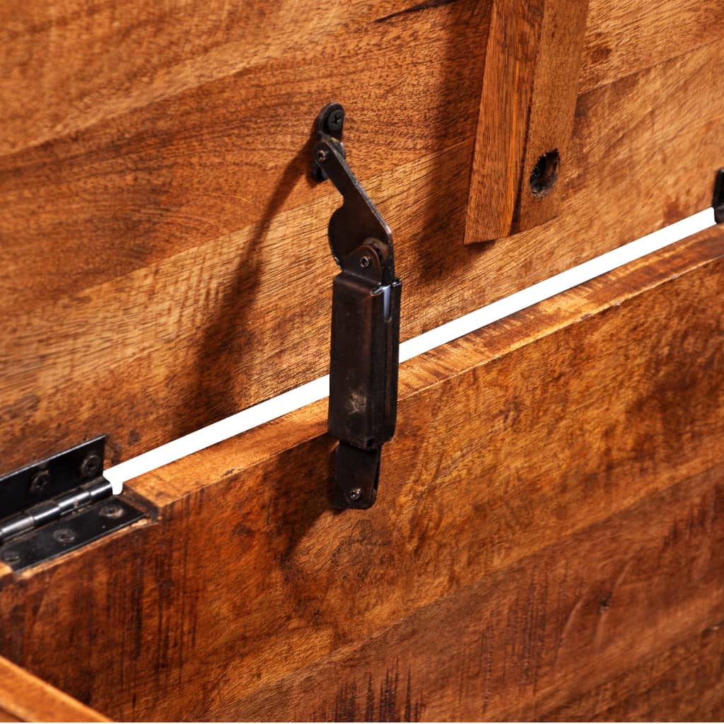 Caixa de armazenamento em madeira grosseira de manga - Image 8