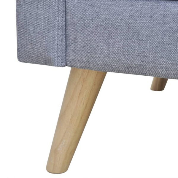 Conjunto de sofás de 2 lugares e 3 lugares tecido cinza claro - Image 4