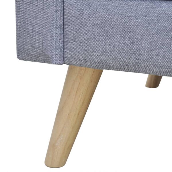 Conjunto de sofás de 2 lugares e 3 lugares tecido cinza claro - Image 8
