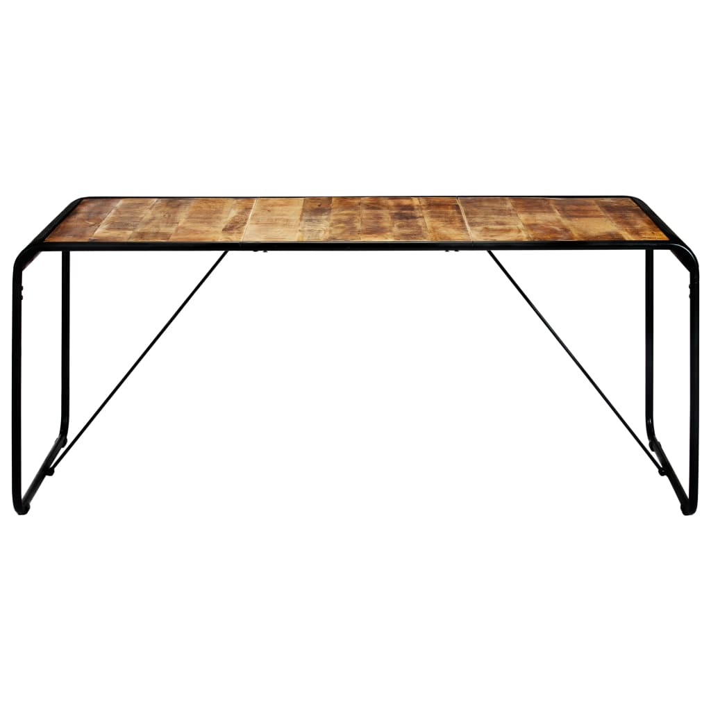 Mesa de jantar 180x90x76 cm madeira de mangueira maciça áspera - Image 2