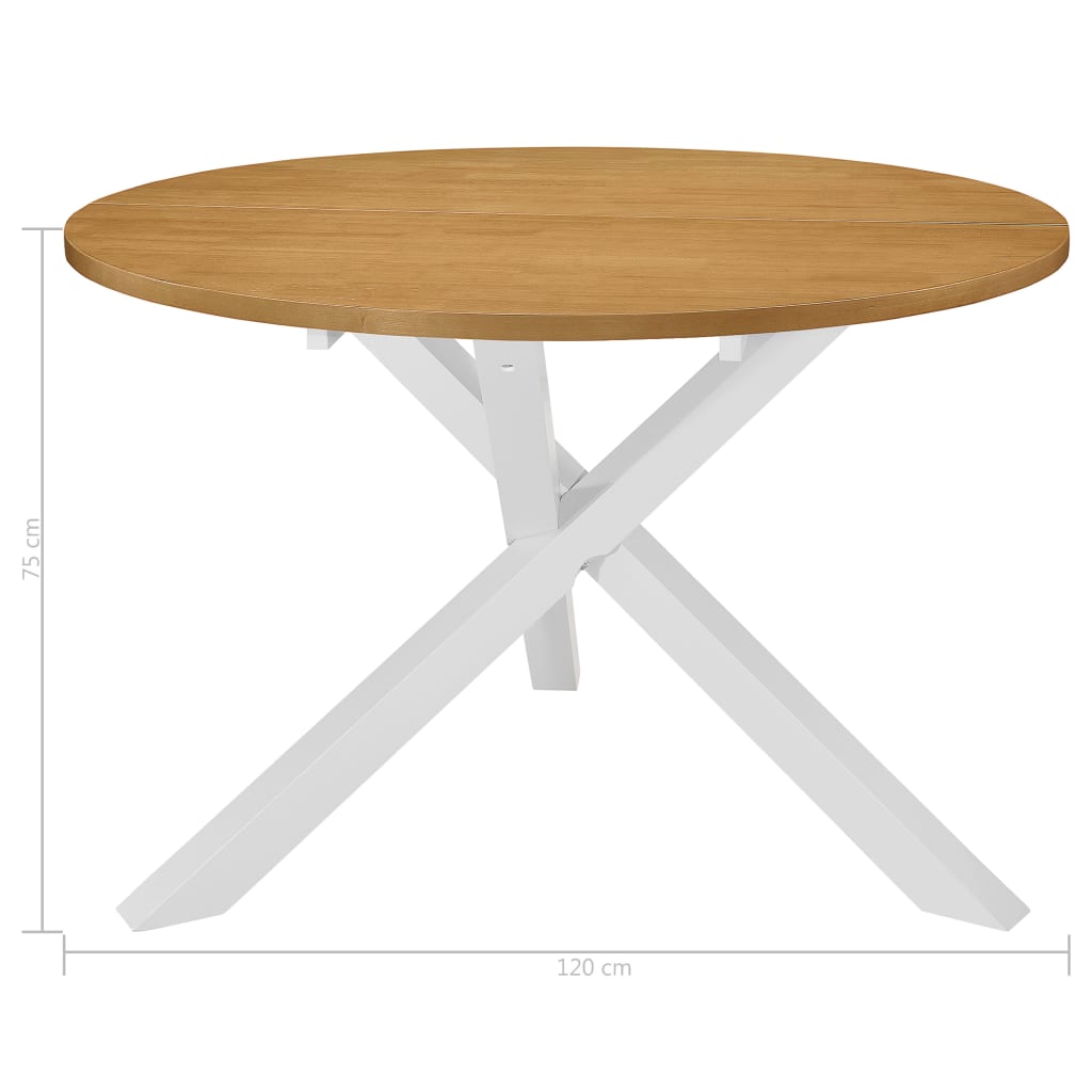 Mesa de jantar 120x75 cm MDF branco - Image 4