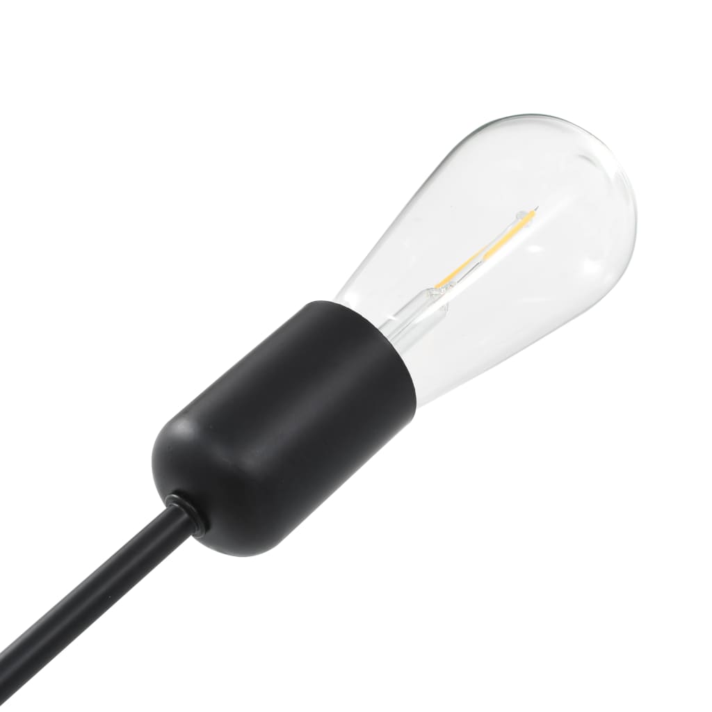 Candeeiro teto c/ lâmpadas incandescência 2 W preto E27 - Image 7