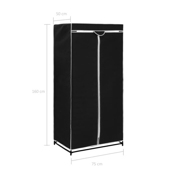Roupeiros 2 pcs 75x50x160 cm preto - Image 10