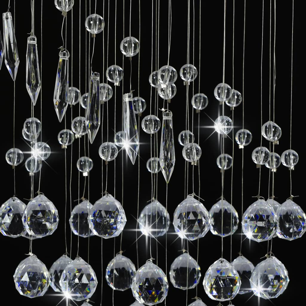 Candeeiro de teto com contas de cristal G9 espiral prateado - Image 5