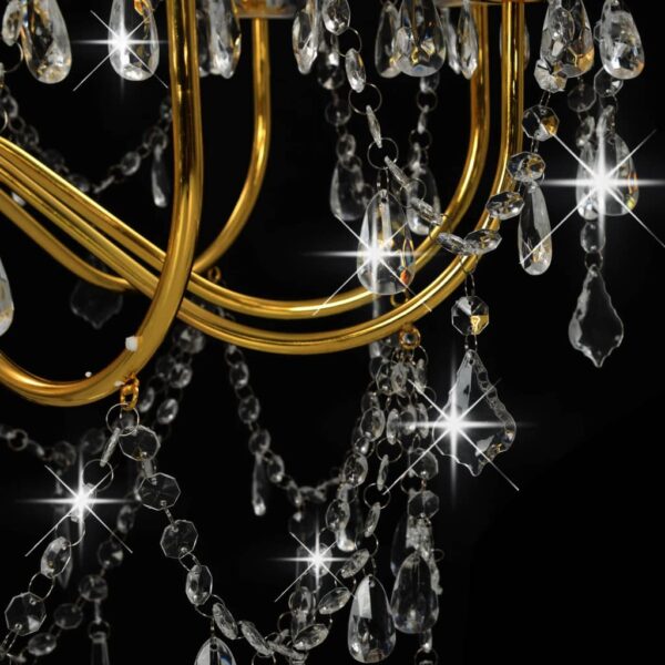 Lustre com 2 patamares 15 x lâmpadas E14 dourado - Image 7
