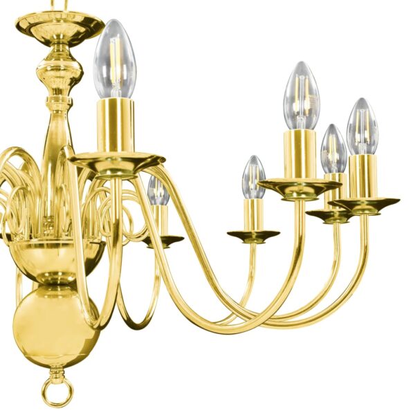 Lustre de 12 lâmpadas E14 dourado - Image 9