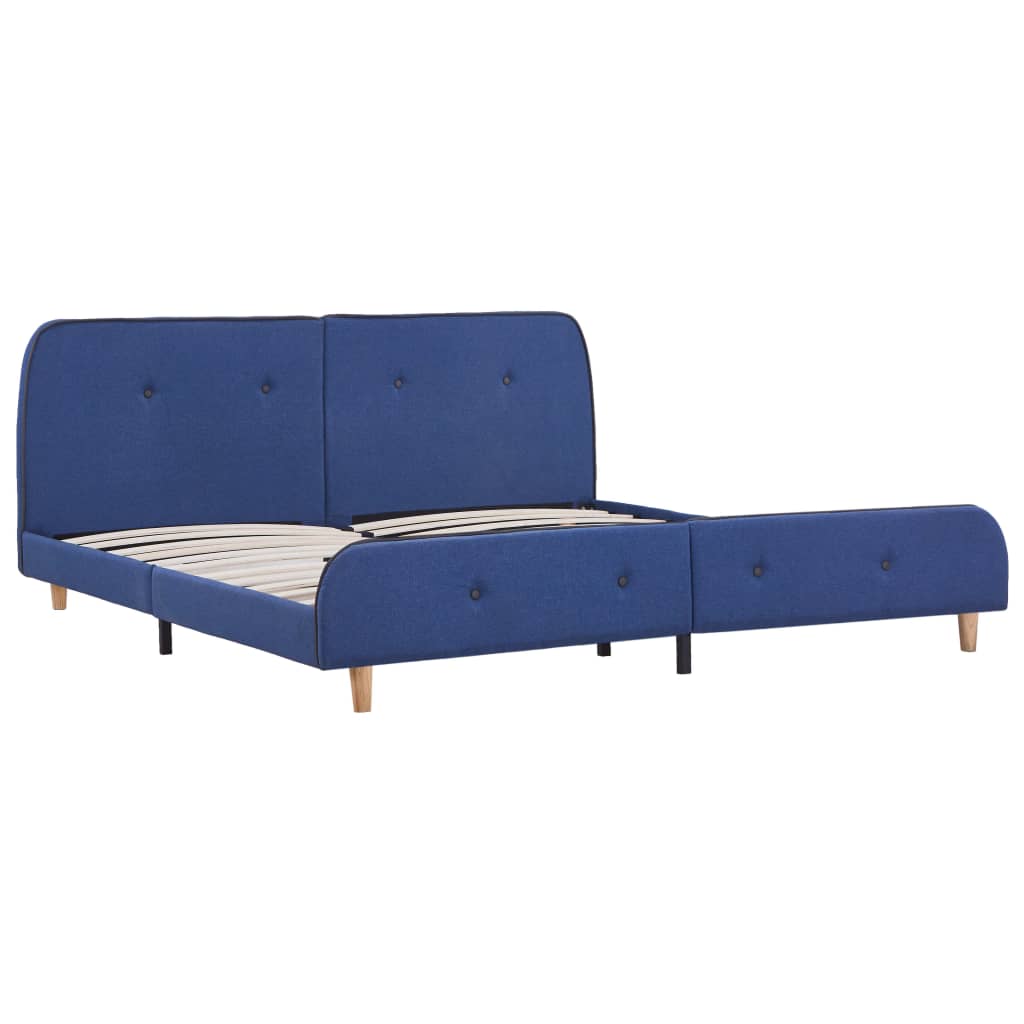 Estrutura de cama 180x200 cm tecido azul - Image 2