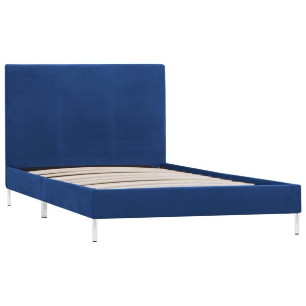 Estrutura de cama 90x200 cm tecido azul - Image 2
