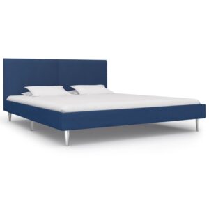 Estrutura de cama 180x200 cm tecido azul