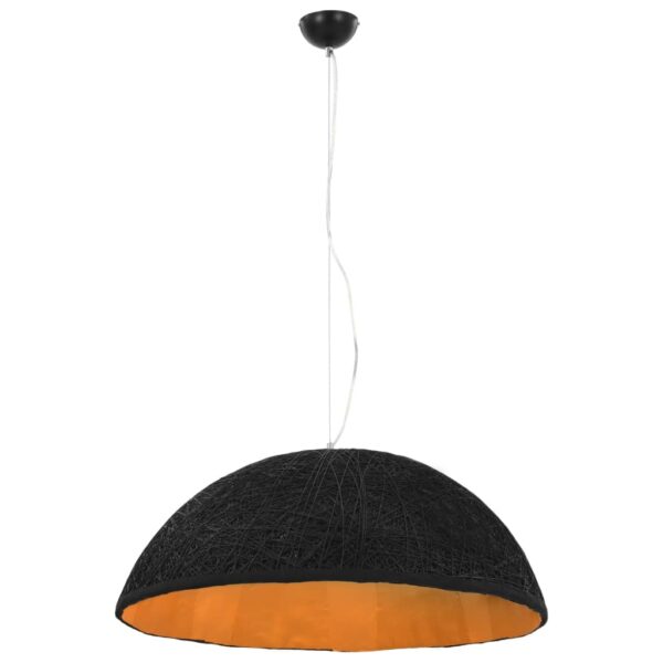 Candeeiro suspenso preto e dourado Ø70 cm E27 - Image 2