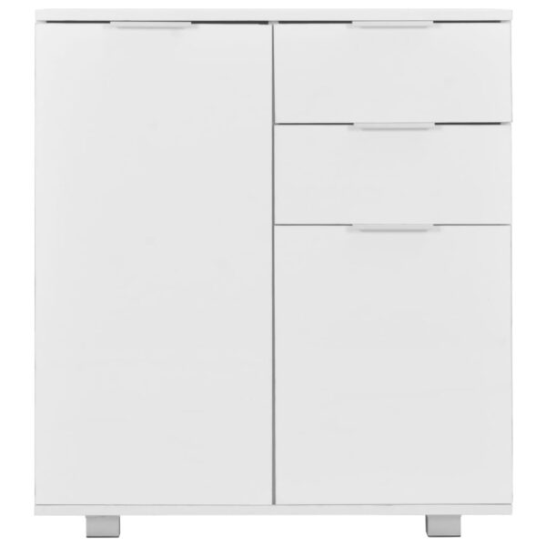 Aparador em contraplacado 71x35x80 cm branco brilhante - Image 2