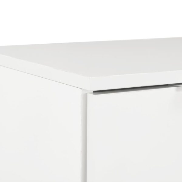 Aparador em contraplacado 71x35x80 cm branco brilhante - Image 5