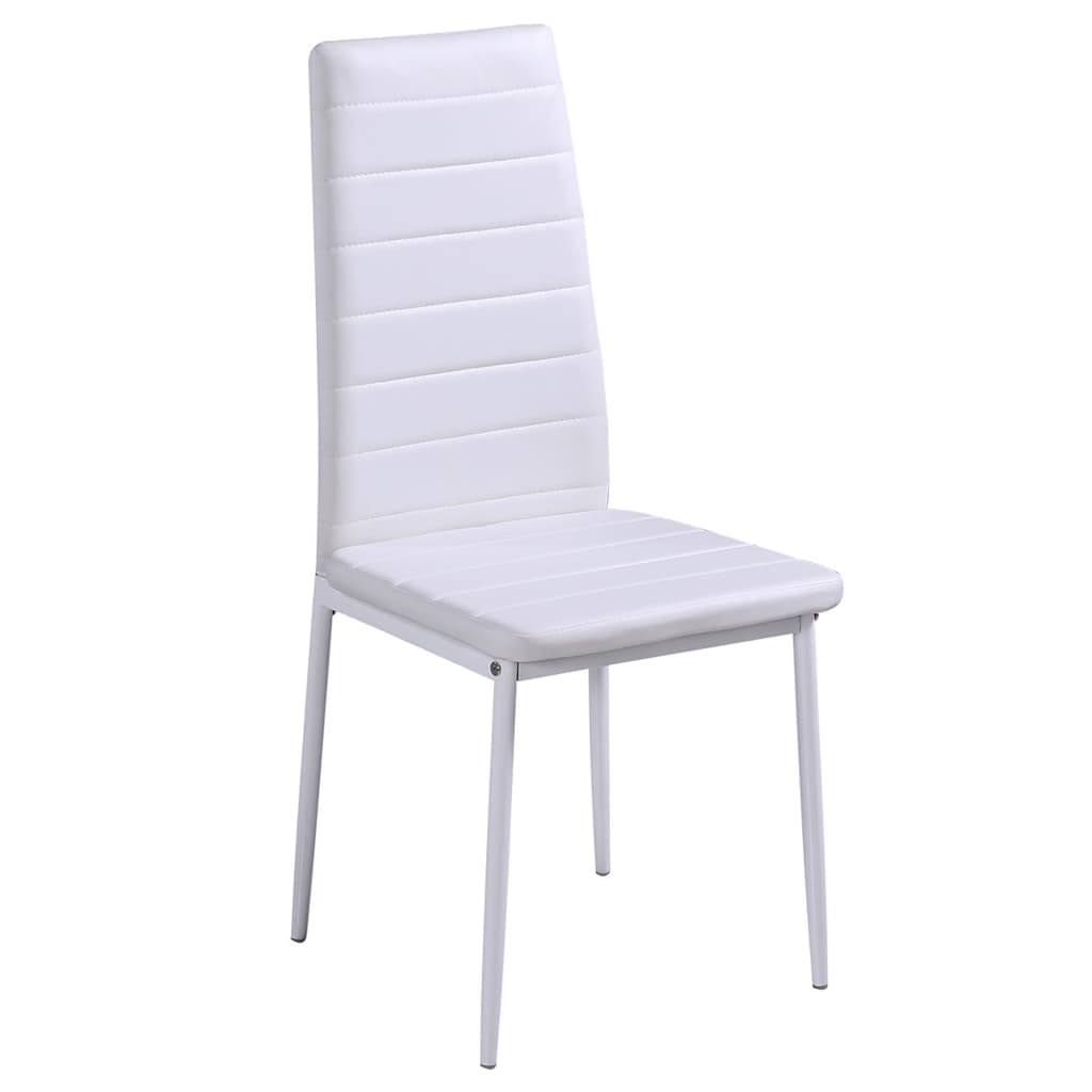 Conjunto de mesa de jantar de 7 peças preto e branco - Image 3