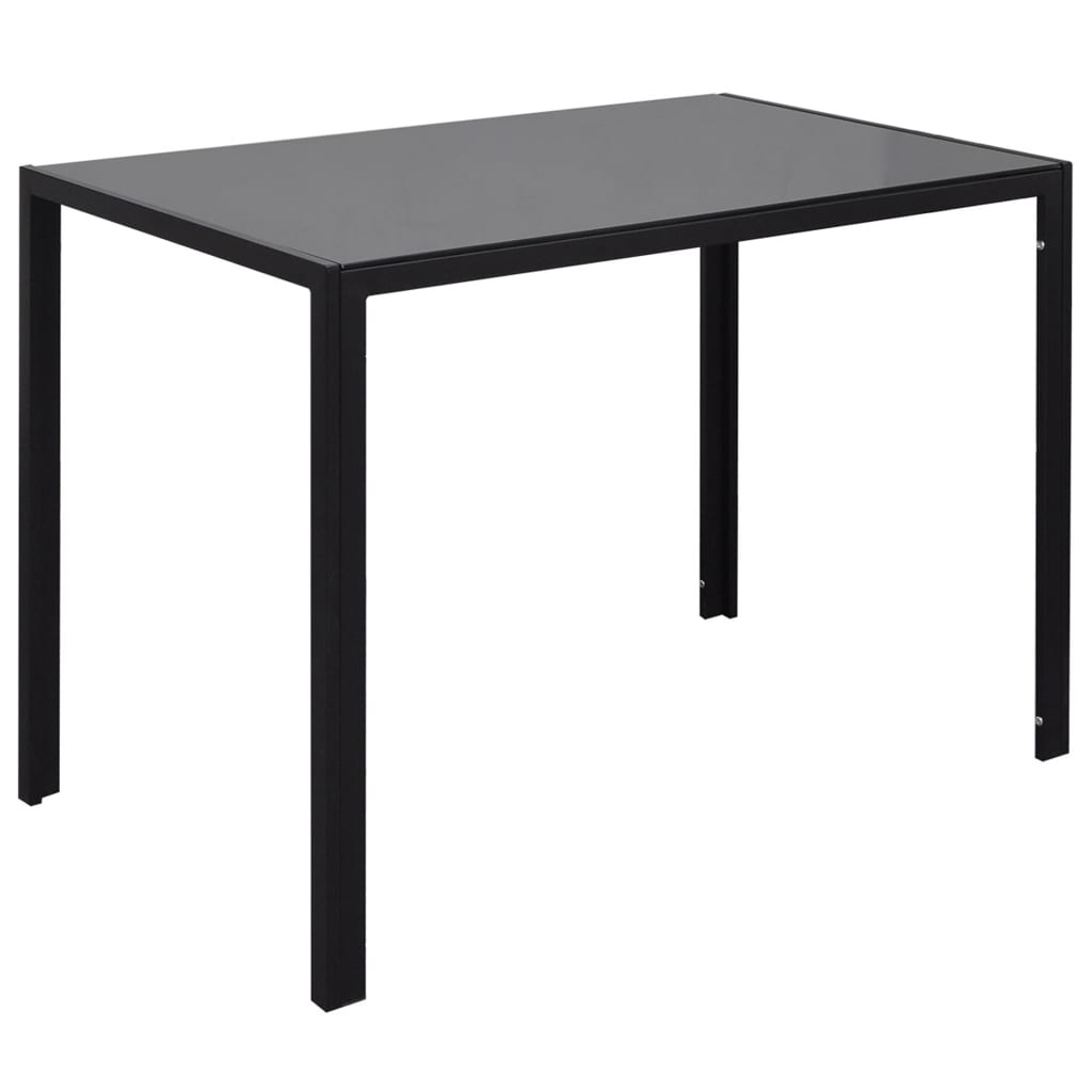 Conjunto de mesa de jantar de 7 peças preto e branco - Image 4