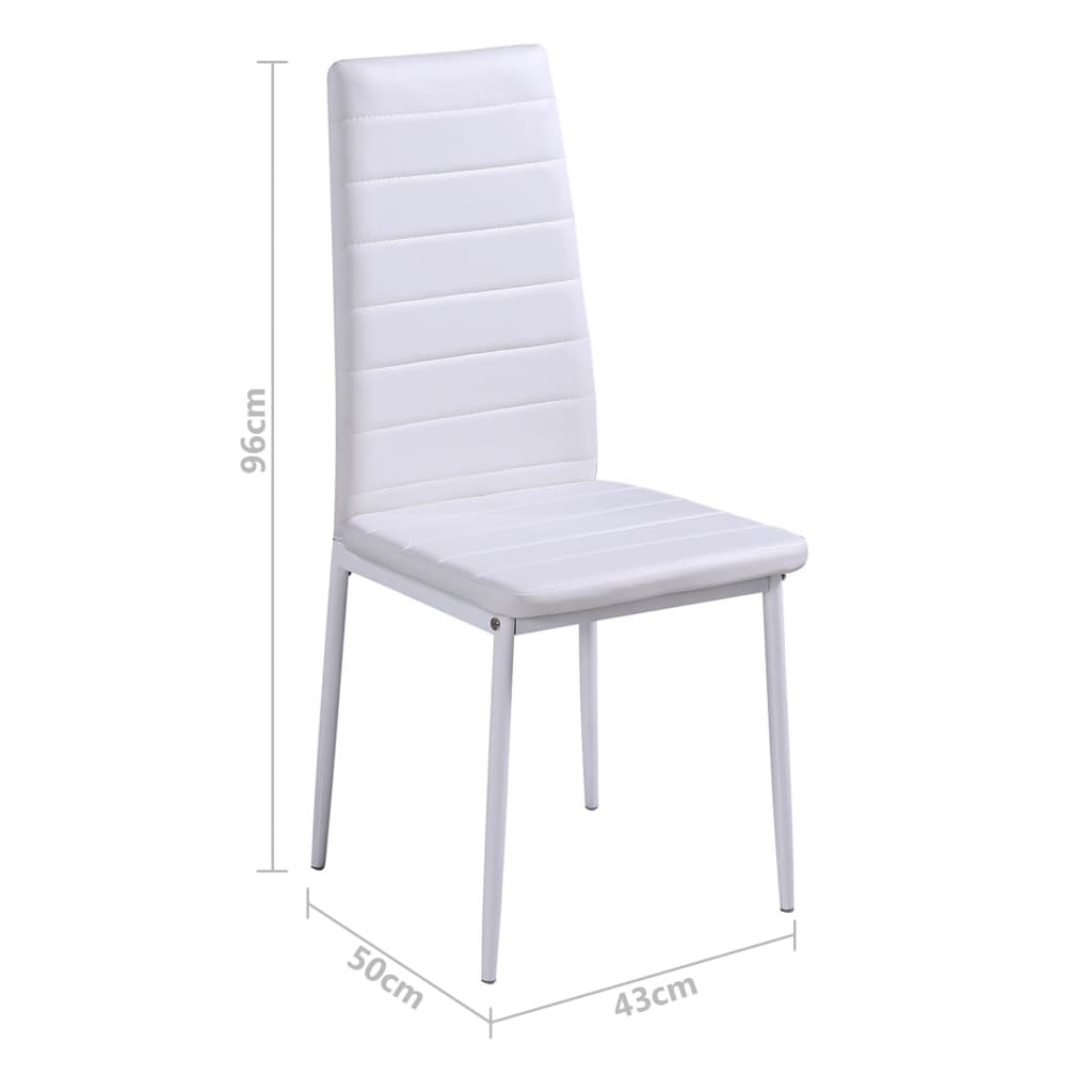 Conjunto de mesa de jantar de 7 peças preto e branco - Image 5