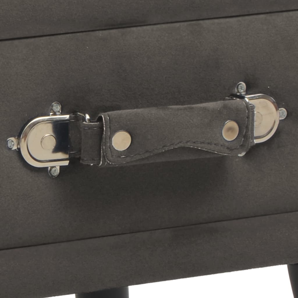 Mesas-de-cabeceira 2 pcs 40x35x40 cm veludo cinzento - Image 8