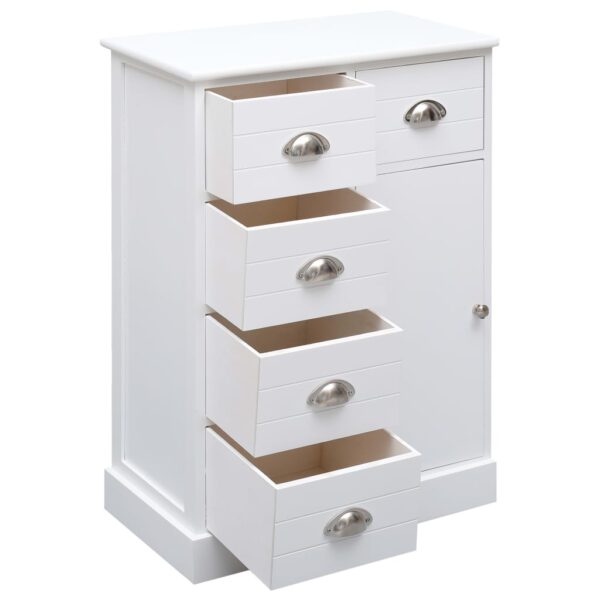 Aparador com 10 gavetas 113x30x79 cm madeira branco - Image 6