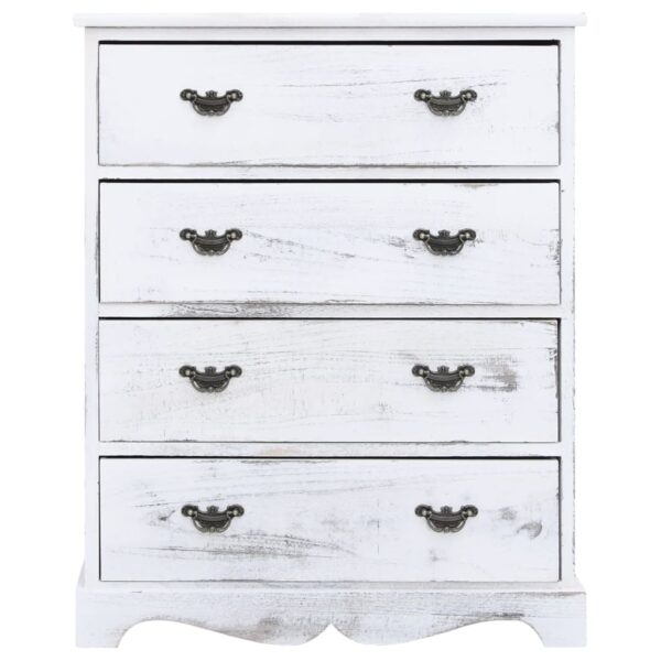 Armário com gavetas 60x30x75 cm madeira branco - Image 2