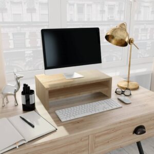 Suporte para monitor derivados de madeira carvalho sonoma