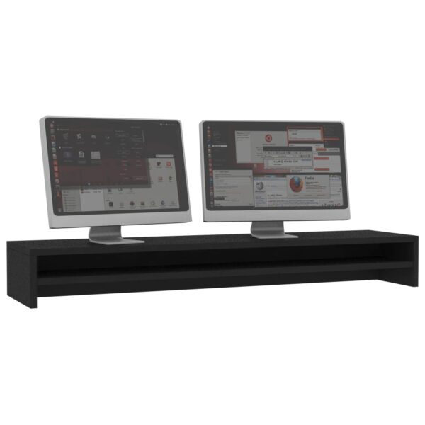 Suporte para monitor 100x24x13 cm contraplacado preto - Image 2