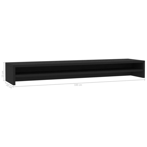 Suporte para monitor 100x24x13 cm contraplacado preto - Image 5