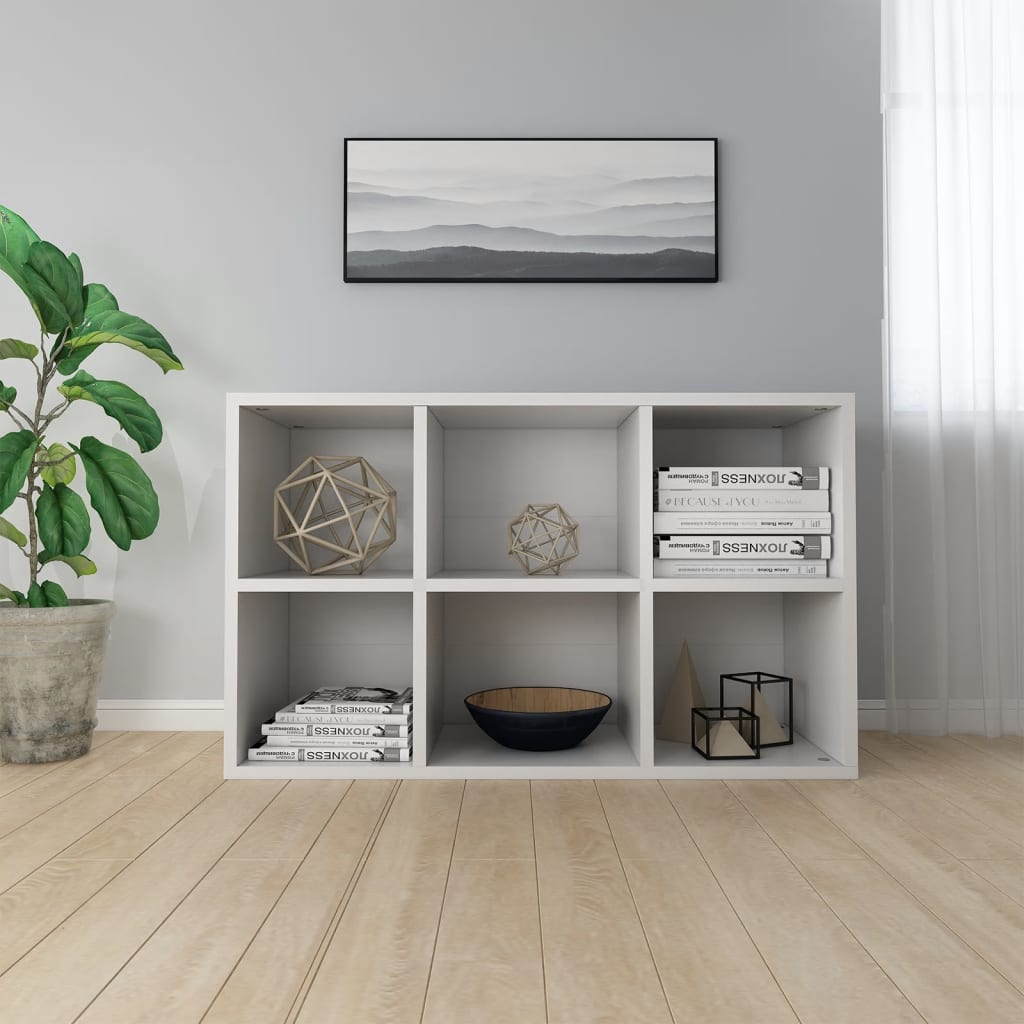 Estante/aparador 66x30x98 cm contraplacado branco - Image 3