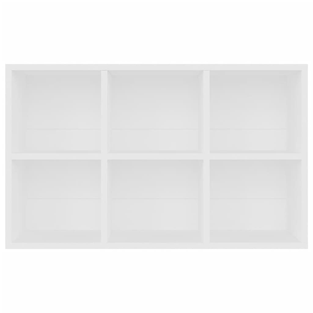 Estante/aparador 66x30x98 cm contraplacado branco - Image 9