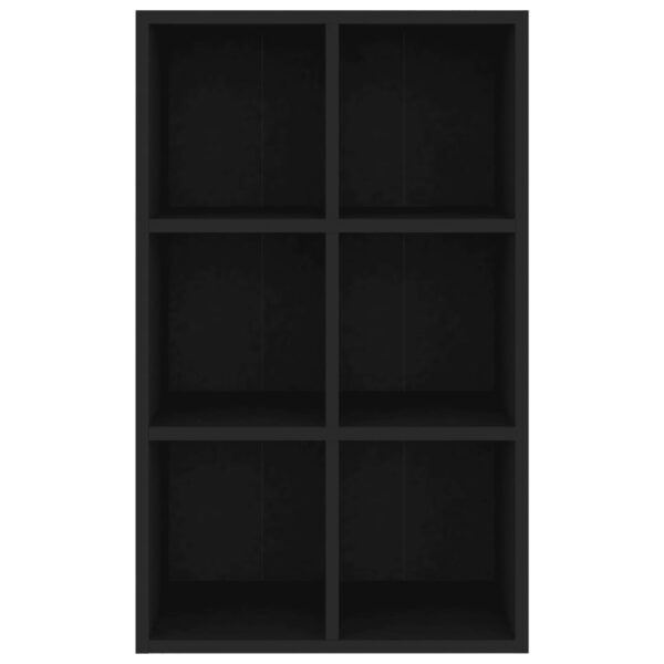 Estante/aparador 66x30x98 cm derivados de madeira preto - Image 5