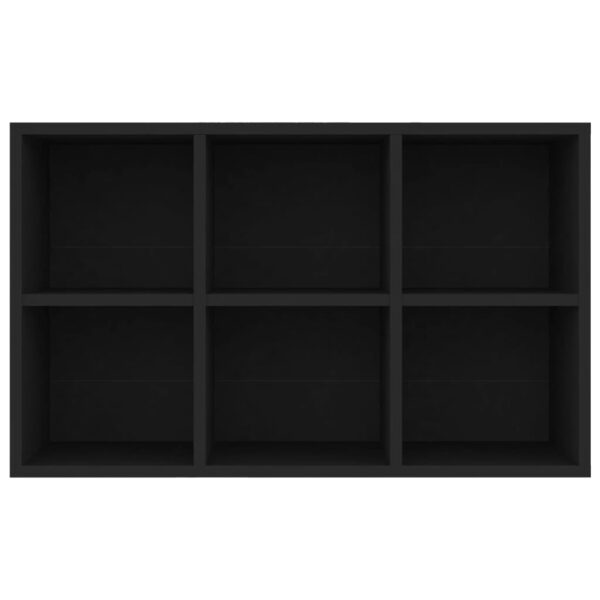 Estante/aparador 66x30x98 cm derivados de madeira preto - Image 9
