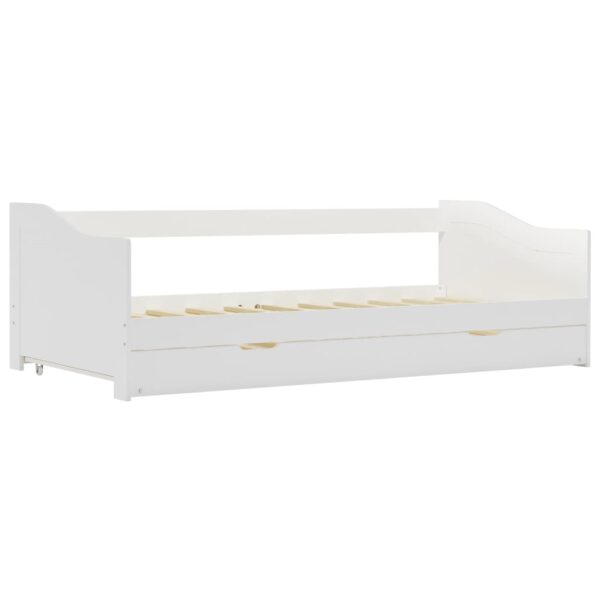 Estrutura sofá-cama de puxar madeira de pinho 90x200 cm branco - Image 2