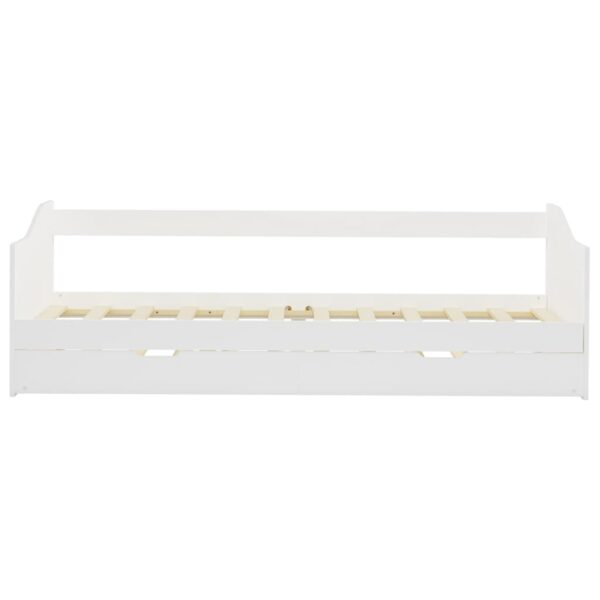 Estrutura sofá-cama de puxar madeira de pinho 90x200 cm branco - Image 3