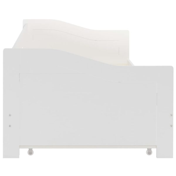Estrutura sofá-cama de puxar madeira de pinho 90x200 cm branco - Image 5