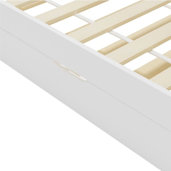 Estrutura sofá-cama de puxar madeira de pinho 90x200 cm branco - Image 6