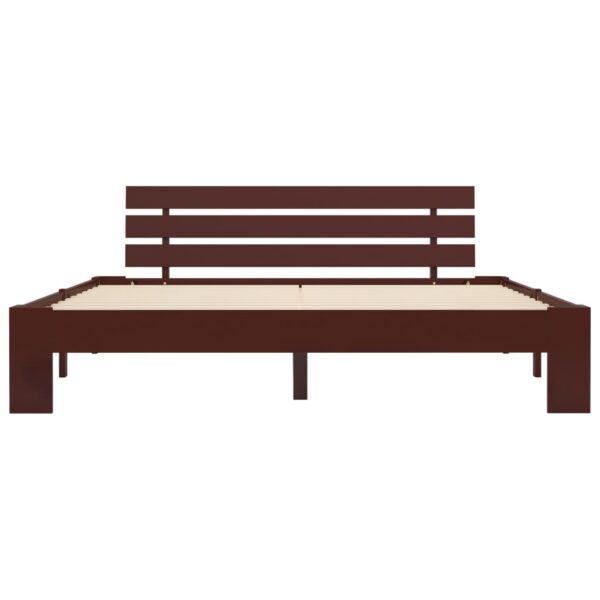 Estrutura de cama 180x200 cm pinho maciço castanho-escuro - Image 3