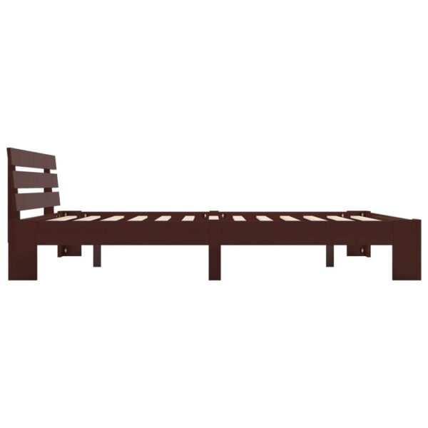 Estrutura de cama 180x200 cm pinho maciço castanho-escuro - Image 4