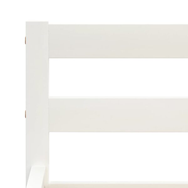 Estrutura de cama 120x200 cm madeira pinho maciço branco - Image 5