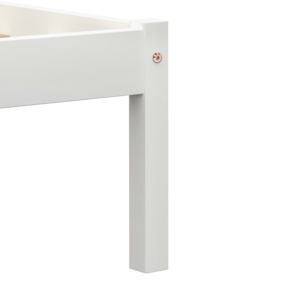 Estrutura de cama 120x200 cm madeira pinho maciço branco - Image 6