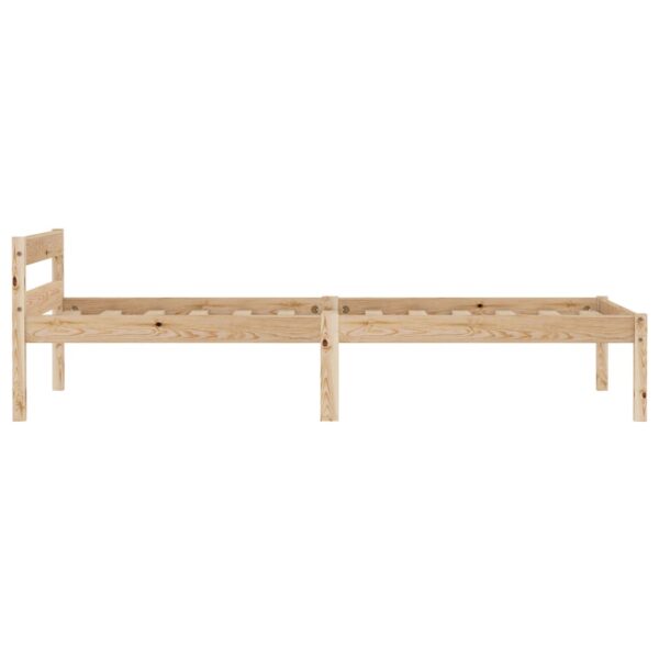 Estrutura de cama 100x200 cm madeira pinho maciço - Image 4