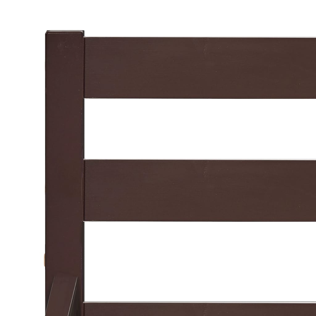 Estrutura de cama 160x200 cm pinho maciço castanho-escuro - Image 5