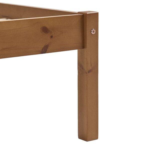 Estrutura de cama 120x200 cm madeira pinho maciço castanho mel - Image 6