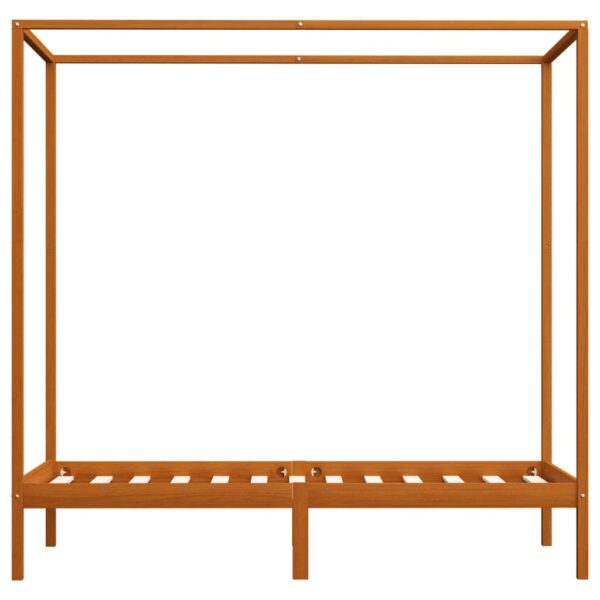 Estrutura de cama com toldo 90x200 cm pinho maciço castanho mel - Image 3