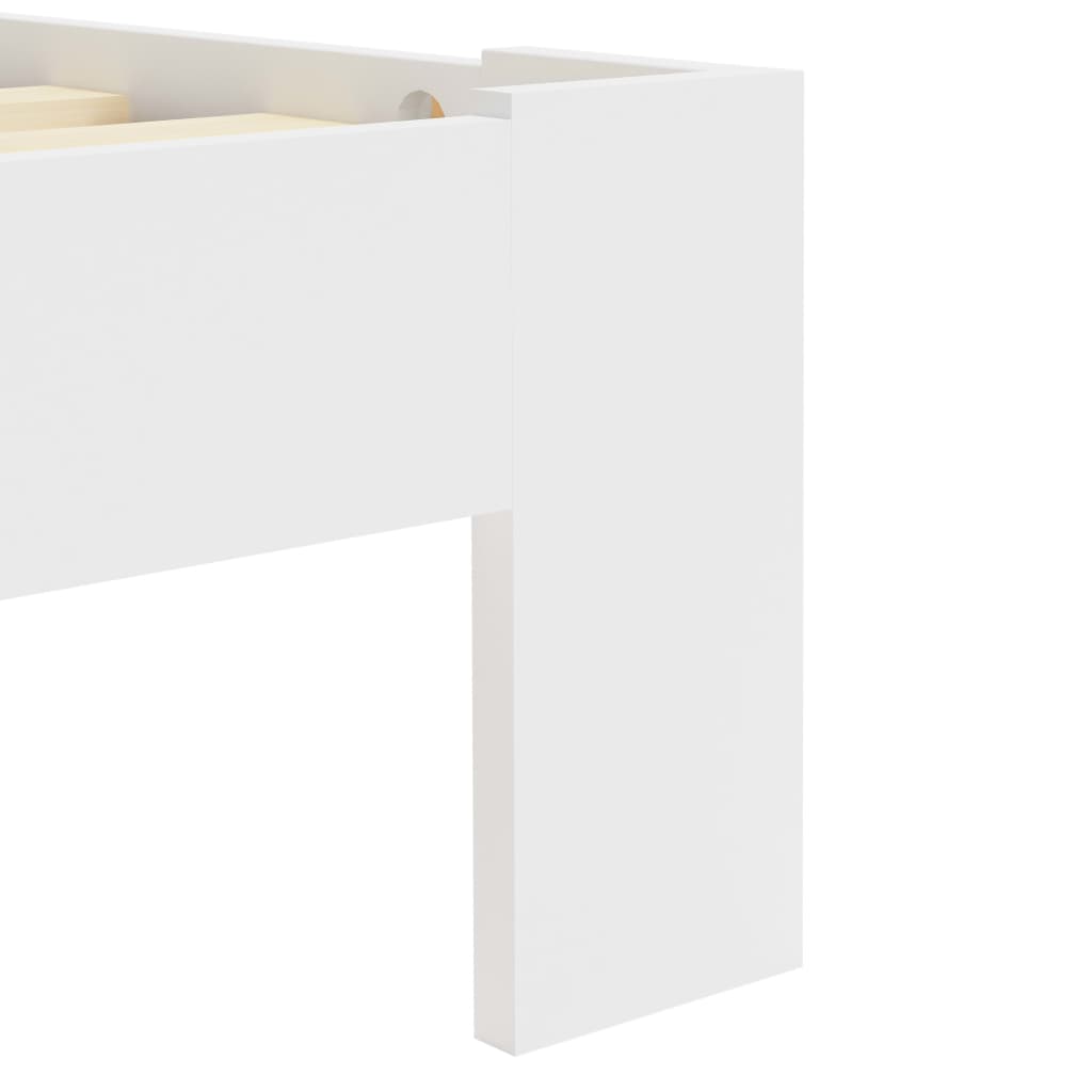 Estrutura de cama 140x200 cm pinho maciço branco - Image 5