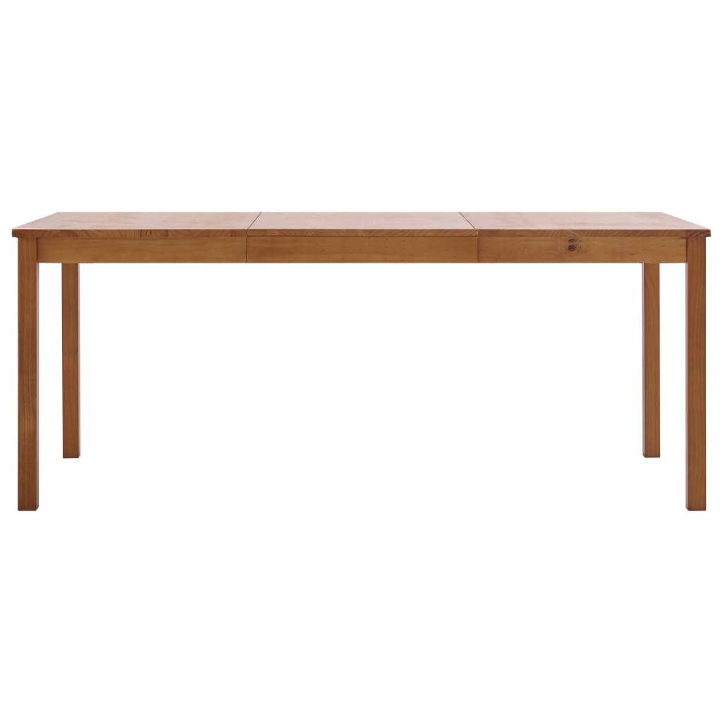 Mesa de jantar 180x90x73 cm madeira de pinho castanho mel - Image 2