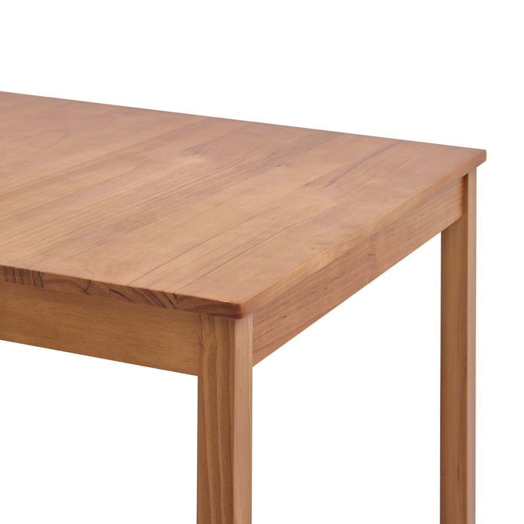 Mesa de jantar 180x90x73 cm madeira de pinho castanho mel - Image 4