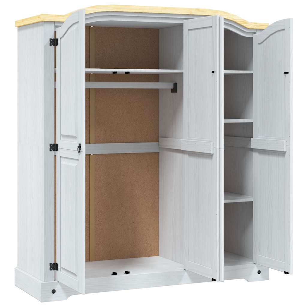 Roupeiro Corona Range pinho mexicano com 3 portas branco - Image 6